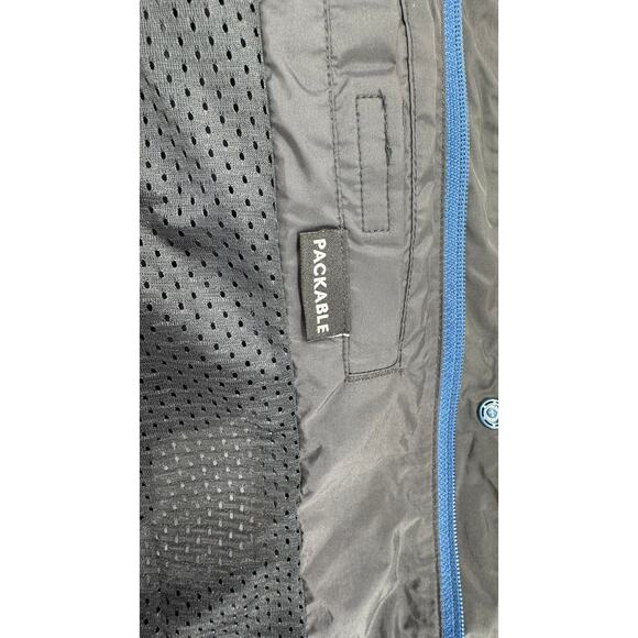 Columbia Omni-Tech Rain jacket Mens XLT Blue Black Full Zip Packable - Picture 15 of 16